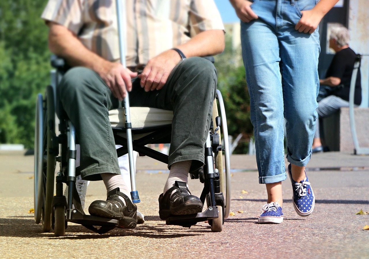 wheelchair, disabled person, stroller, legs, help, crutch, sneakers, old, young, wheelchair, wheelchair, wheelchair, wheelchair, wheelchair, disabled person-1629490.jpg